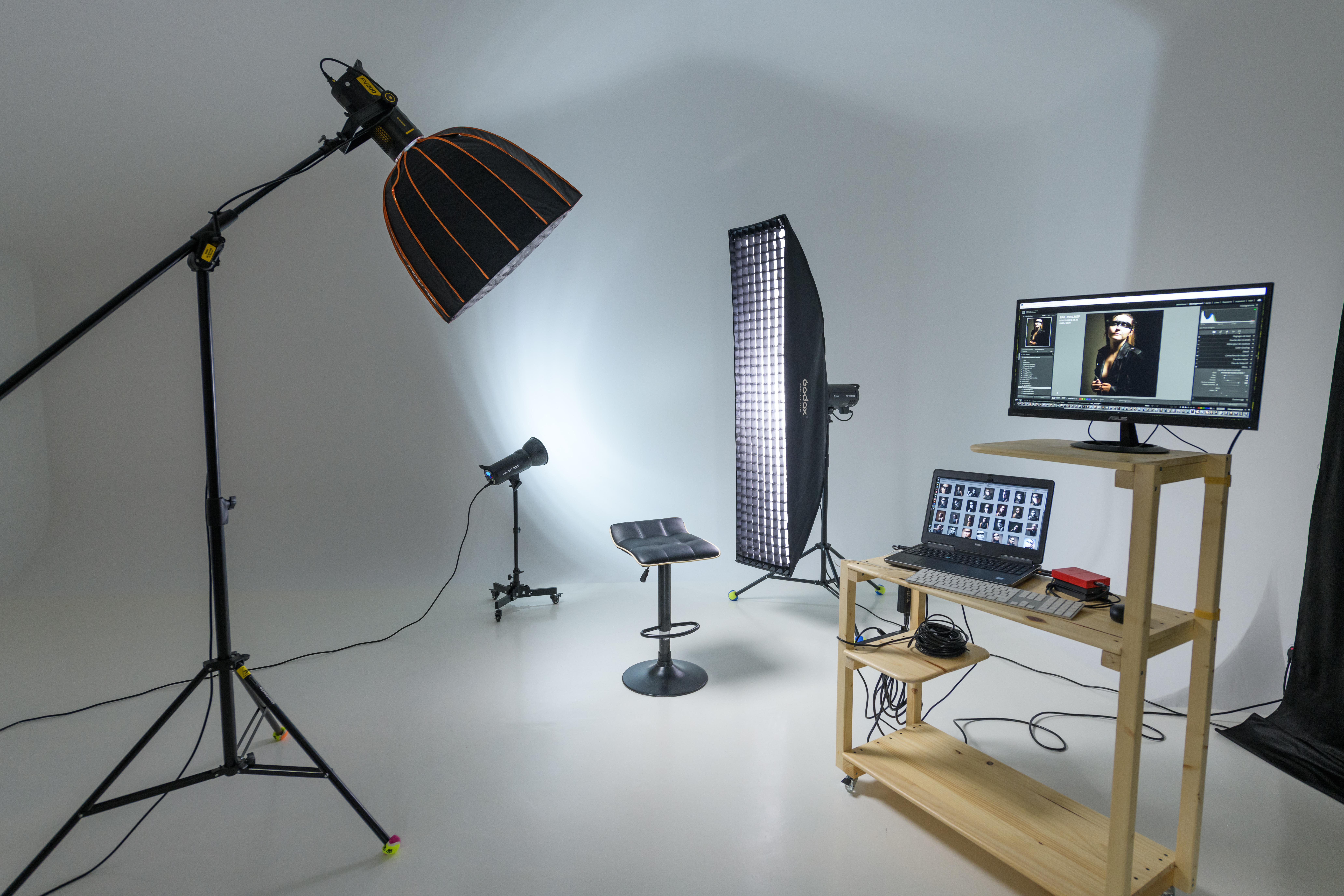 Séance photo en studio avec Michel MONATTE